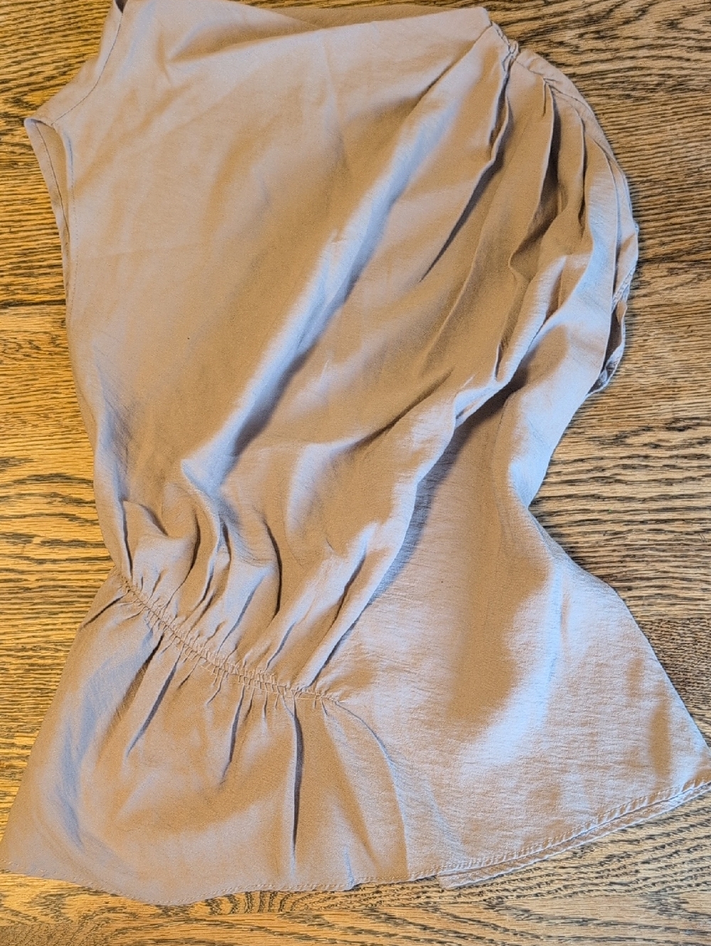 Topshop Beige Sleeveless Peplum Blouse